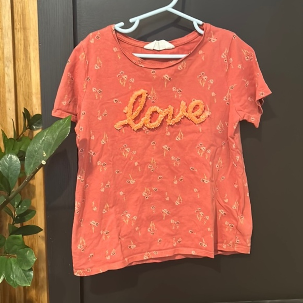 H&M Floral‎ Printed Crew neck tee. Size 8-10